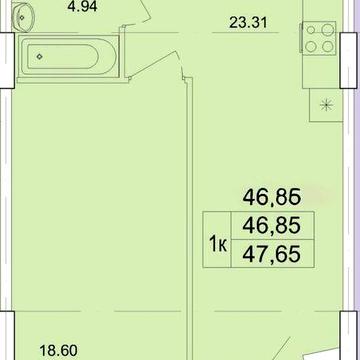 1-кімнатна квартира 48 м² на Фонтані, будинок зданий, панорамні вікна, вид на місто, без комісії