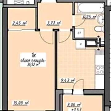 Продам 1к квартиру 36,7 м2 на 7 этаже, правильная форма, вид на школу. ЖК ОДЕССКИЕ ТРАДИЦИИ НА ГЛУШКО ЖК Одесские Традиции