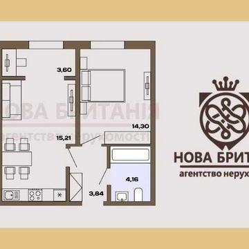 РЕАЛЬНА КВАРТИРА продаж 1к 41м2, ЖК Нова Англія, БЕЗ комісії ЖК Нова Англія