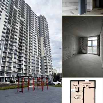 Без % видова  1-кімнатна 42м2,  Жк Авеню 42, глушкова,  меро Теремки 5 хв пішки ЖК Авеню 42