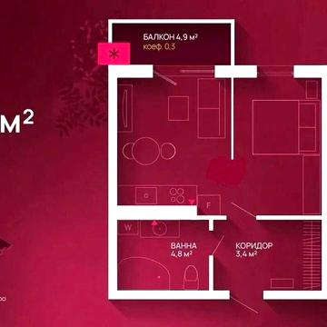 Продаж однокімнатної квартири з балконом поблизу центру! ЖК Family Plaza 2