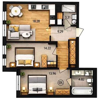 Продаж 2 кімнатної квартири вул. Героїв Майдану (ЖК Avalon Holiday)