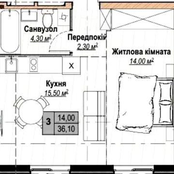 Квартира в 10 хв Теремки 0% перший внесок