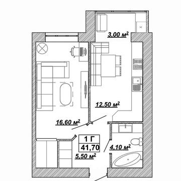 Вигідно! 1 км квартира 42м2 з сучасному ЖК, центр