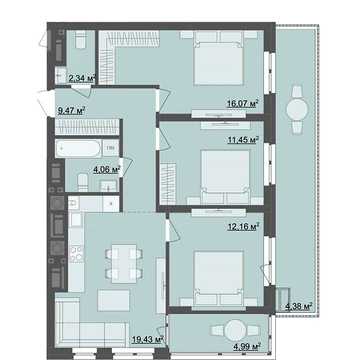 Продаж 3к Квартира Тетерівський бульвар ЖК River City