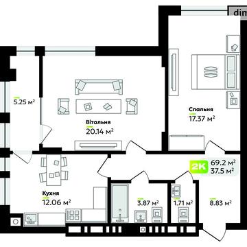 Продаж 2к Квартира Угорська вулиця ЖК Софиевка
