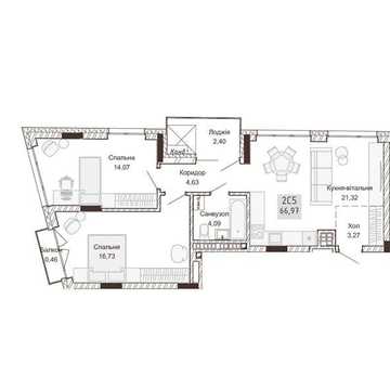 Продаж 2к Квартира Вишиванка (Орлова) вулиця ЖК Апарт-комплекс Pokrovsky Apart Complex