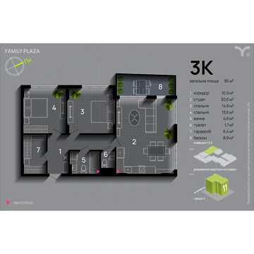Продаж 3к Квартира Крайківського вулиця ЖК Family Plaza