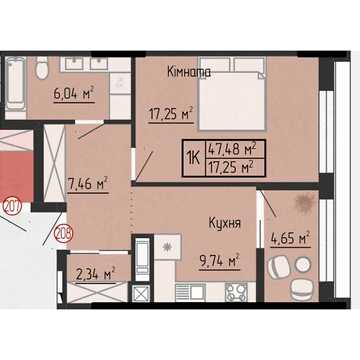 Продаж 1к Квартира Яреми вулиця ЖК Дружеский Дом