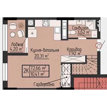 Продаж 2к Квартира Яреми вулиця ЖК Дружеский Дом