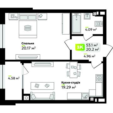 Продаж 1к Квартира Угорська вулиця ЖК Софиевка