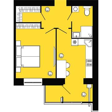 Продаж 1к Квартира Сімейна вулиця ЖК Днепровская Брама 2