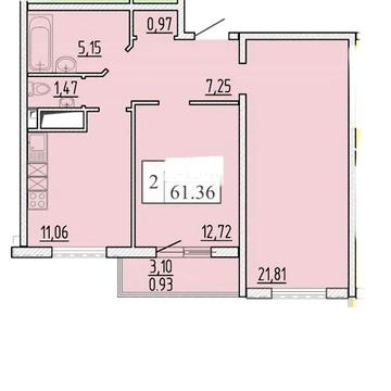 Продаж 2к Квартира Перлинна вулиця ЖК Пятьдесят седьмая жемчужина
