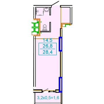 Продаж 1к Квартира Генуезька вулиця ЖК Эллада