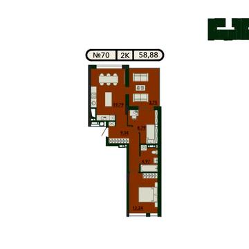 Продаж 2-кім квартири 58.9 м2 в ЖК SVOЇ INSPIRO ЖК SVOЇ INSPIRO