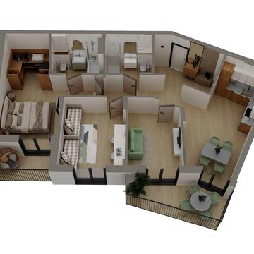 Сімейна 3-кімнатна квартира 89,2 м² (2 санвузли) у ЖК SVOЇ CITY. МОН ЖК SVOЇ CITY