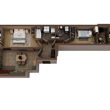 2-кім квартири 69.6 м2 в ЖК SVOЇ INSPIRO, вул. Щепова. МОН та розтермінування ЖК SVOЇ INSPIRO