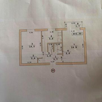 2 кімнатна квартира метро Нивки 1 хв пішки без%