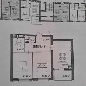 2к жк Пастерівський середній поверх ЖК Пастерівський