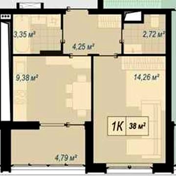 Продається  1  кімнатна квартира