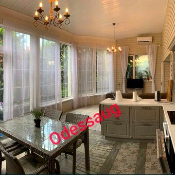 Сдам Милый стильный дом у моря на 9 ст Б.Фонтана 100м.  Красивейщий зеленый участок круглый год,