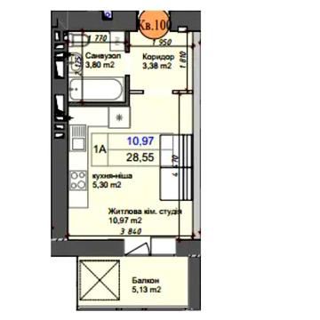 Квартира 28.5 м² в ЖК Олімп від Забудовника! Вигідна ціна/Сертифікати ЖК Олімп