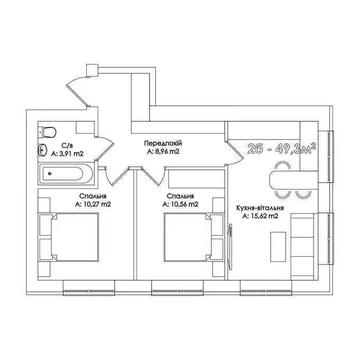 2к квартира в зданому будинку Сертифікат! Мінімальтне офрмлення!