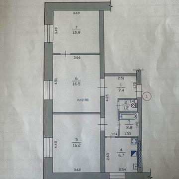 Квартира 3-комнатная под ремонт. Северный