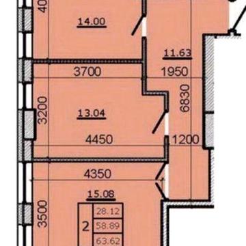 Продаж 2 кімнатної квартири/64 м.кв./ р-н Центр