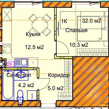 1кімнатна квартира у клубному будинку, р-н Льонокомбінат ЖК Сонячний
