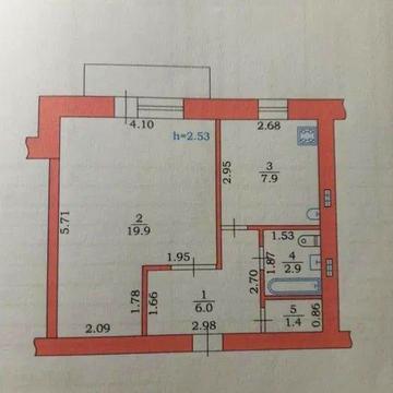 Велика 1к. квартира під ремонт