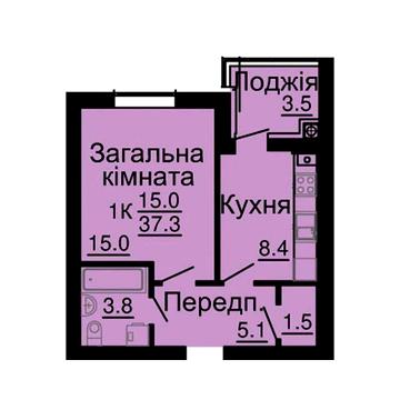 1к в ЖК "Львівський Затишок" під Є-оселю ЖК Львівський Затишок
