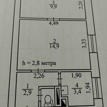 Продам 2х кімнатну квартиру на ЦГОК