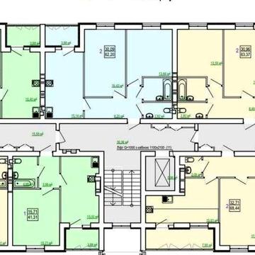 Квартира  ЖК Сказка-Лучшая 1-комнатная 40м2 с кухней 12м2 ВАРИАНТЫ ЖК Сказка