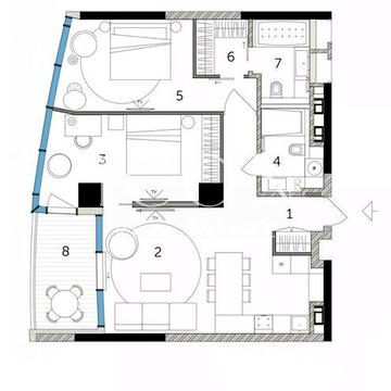 Продаж 2-кімнатної квартири | 83м² | в преміальному Taryan Towers ЖК Taryan Towers