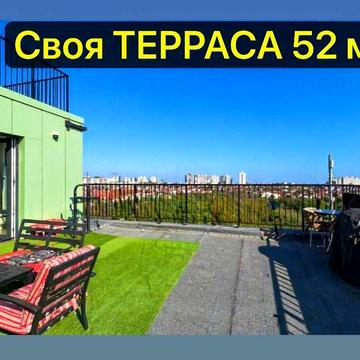 ‼️продам апартаменты с ТЕРРАСОЙ 52 м2 ‼️ "Пространство на Донского" ЖК Пространство на Донского / Пространство / Фонтан