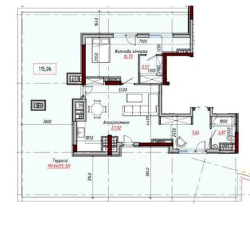 Дачная евродвушка с террасой и видом на море. 12 Фонтана. ЕС ЖК Пространство на Дачной