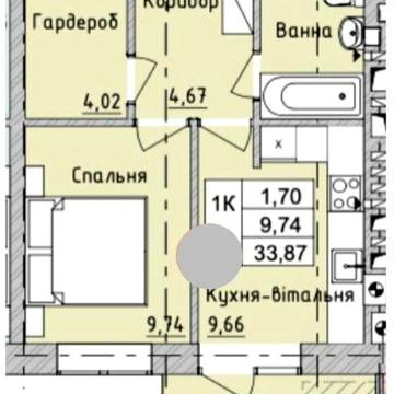 Продаж 1к квартири 33.8 кв.м ЖК Бургундія Ірпінь ЖК Бургундія