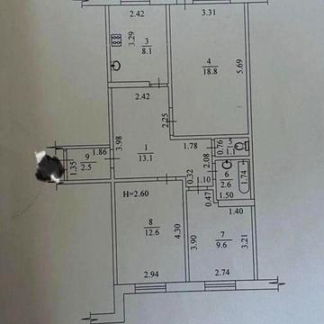 ТЧ-3901 Продам 3к квартиру на Северной Салтовке Северная 1