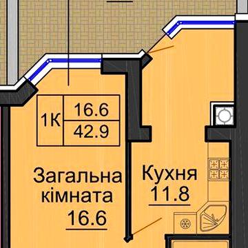 З терасою! Єоселя! 1 кімнатна в ЖК Софія Резиденс ЖК Софія Резиденс