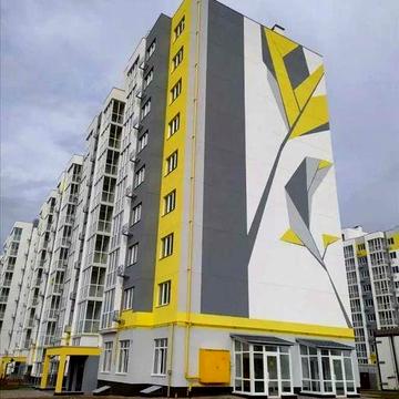 1к-квартира з панорамним балконом — 45 м², під чистову обробку!