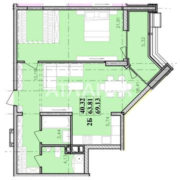 2 комнатная квартира в ЖК Модерн сданный дом Фонтан ЖК Модерн