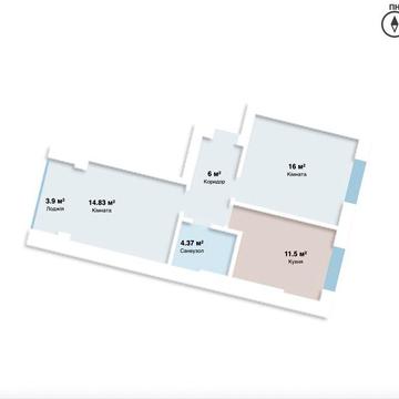 2к квартира на газу у зданому будинку!