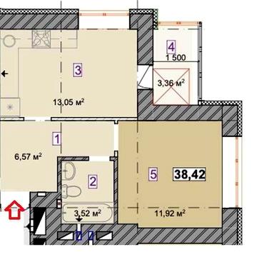 Однокімнатна квартира ЖК Молодість Ірпінь 49 216$ єОселя 2% ЖК Молодість