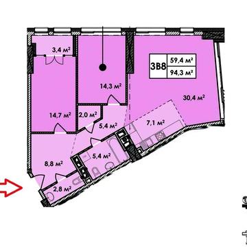 3-кімнатна 94 кв.м Манхеттен/Manhattan Берестейський 11, Центр, Цирк ЖК Манхеттен