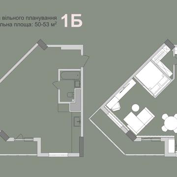 ЗАКОХАЙТЕСЯ З ПЕРШОГО ПОГЛЯДУ | ВИДОВА 1-К КВАРТИРА 54 м² У ЖК GRANIT ЖК GRANIT