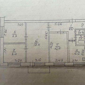 4х кімнатна квартира від власників, вільний продаж. Черкаси, вулиця С.Амброса, 3/5п