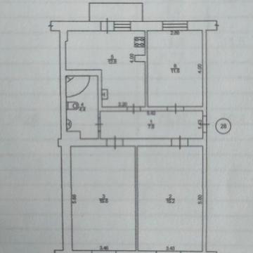 Трикімнатна повнометражна квартира