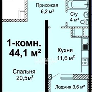 Продам 1-кімнатну квартиру 44 м² у ЖК Скай Сіті