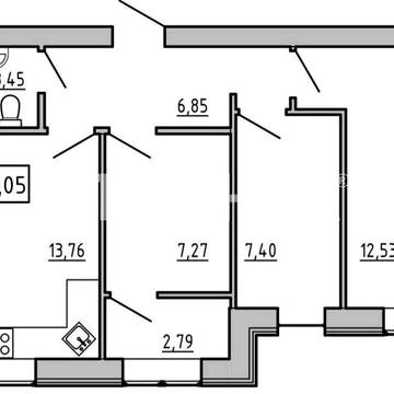 3 -комн. квартира с ремонтом ЖК Кекс , газ ,3 этаж ЖК KEKS (КЕКС)